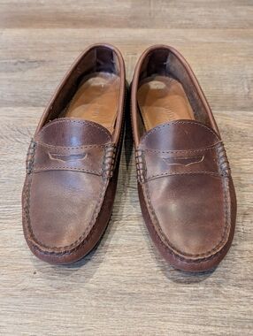 Quoddy Womens Penny Loafer Brown Leather Size 8.5